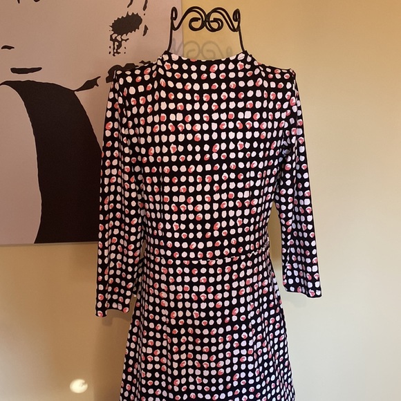 LAST CHANCE!! Talbots Faux Wrap Graphic Print Dress - Sz S - Picture 5 of 8